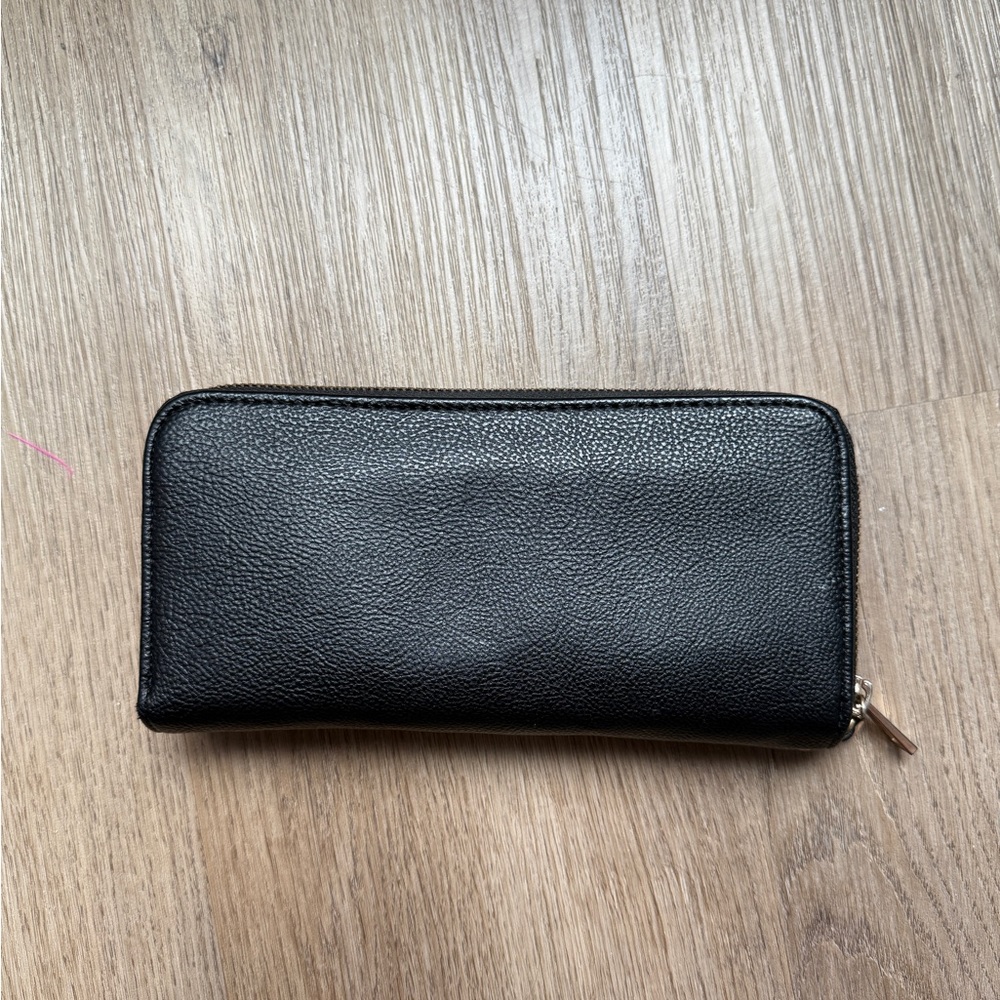 A New Day Black Textured Leather Wallet